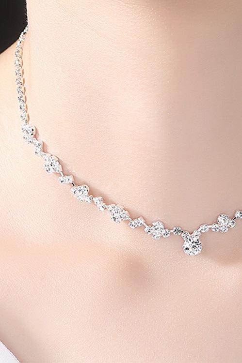 Diamond Clusters Necklace and Earring Set