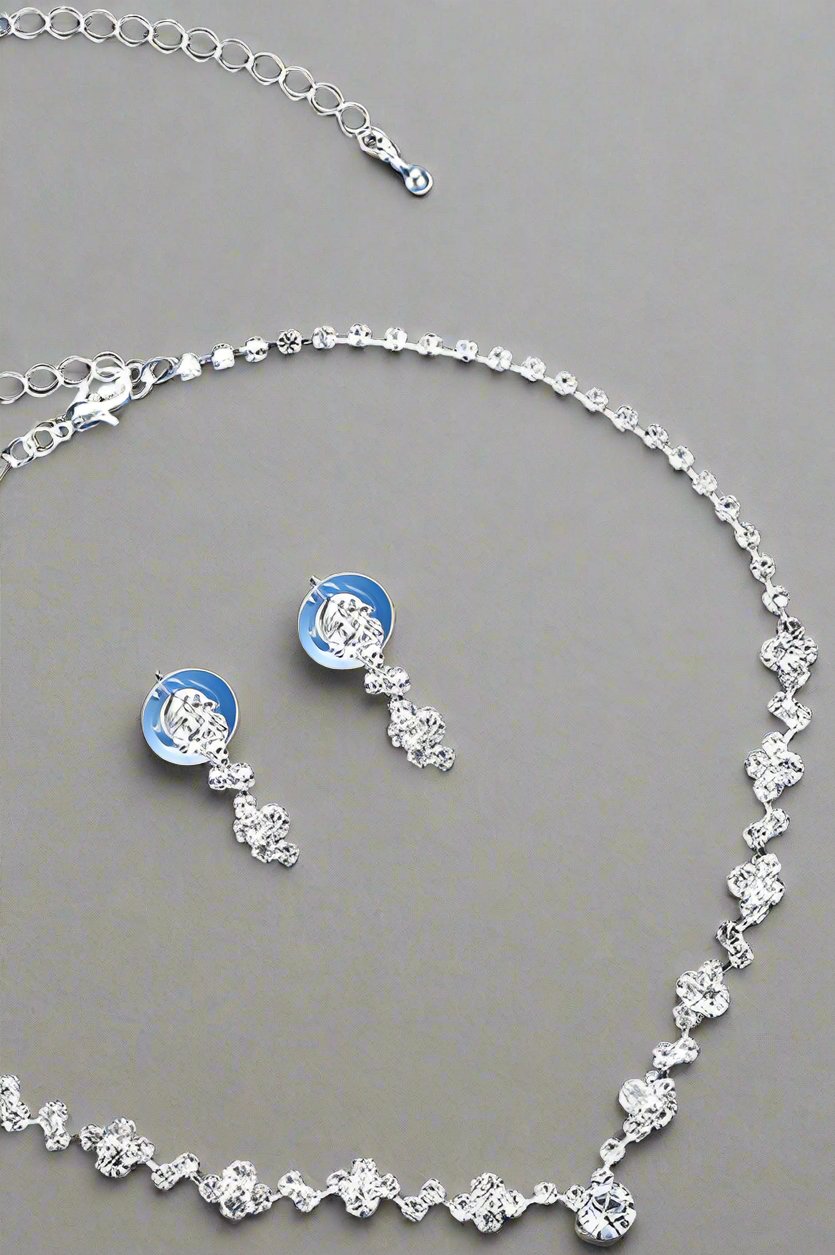 Diamond Clusters Necklace and Earring Set