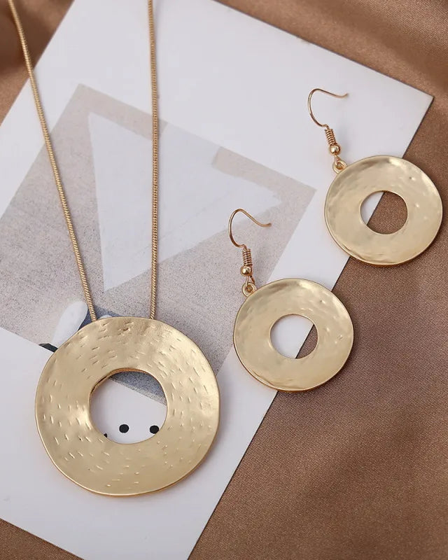 Golden Halo Dangle Earrings Stainless Steel
