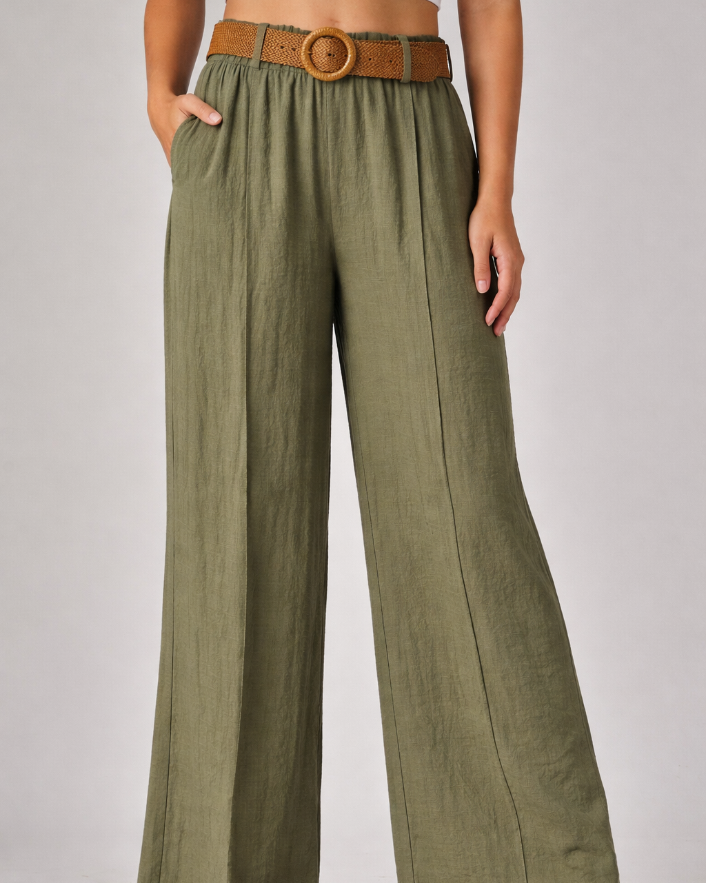 Belted Palazzo Pants