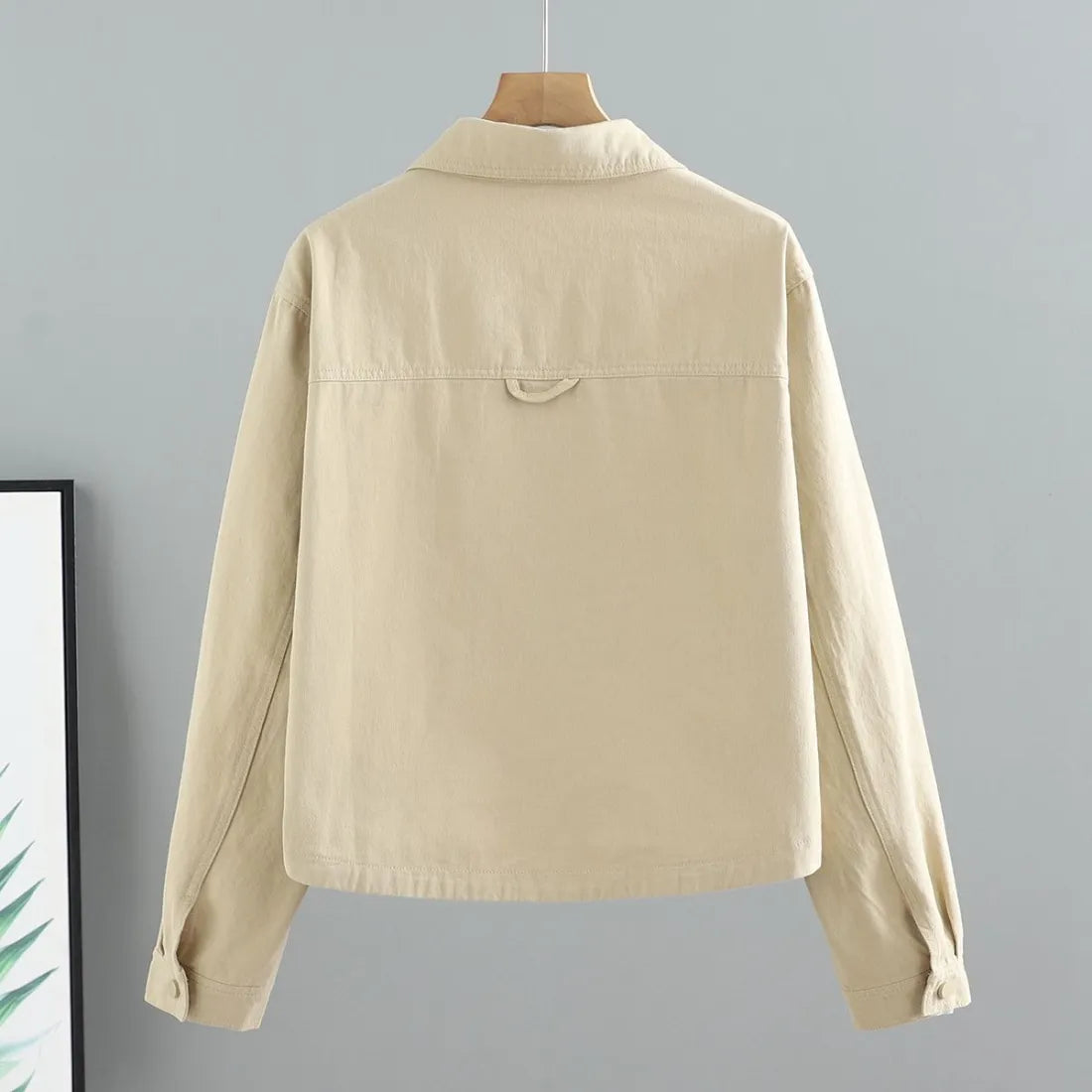Easy Cotton Snap Shirt Jacket Petite Length