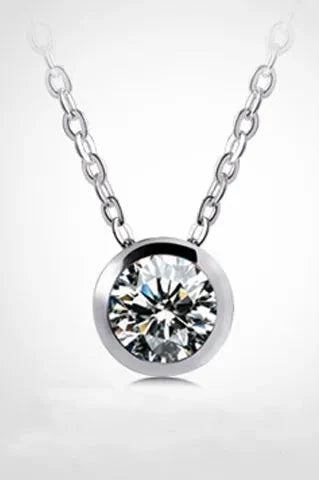 Inset Cubic Zirconia Necklace