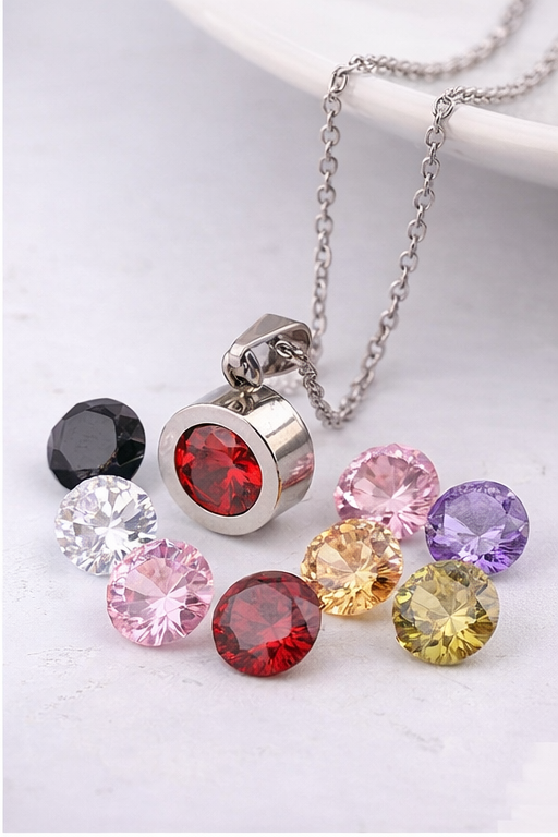 Interchangeable Crystal Pendant Necklace