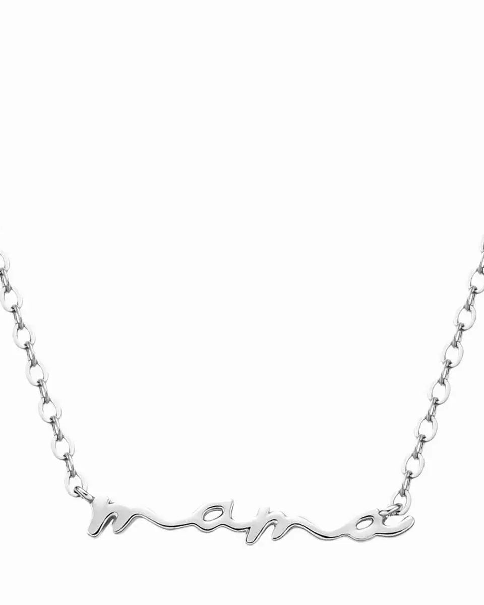 Script Mama Necklace – Titanium Steel