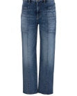Blue jeans on a white background