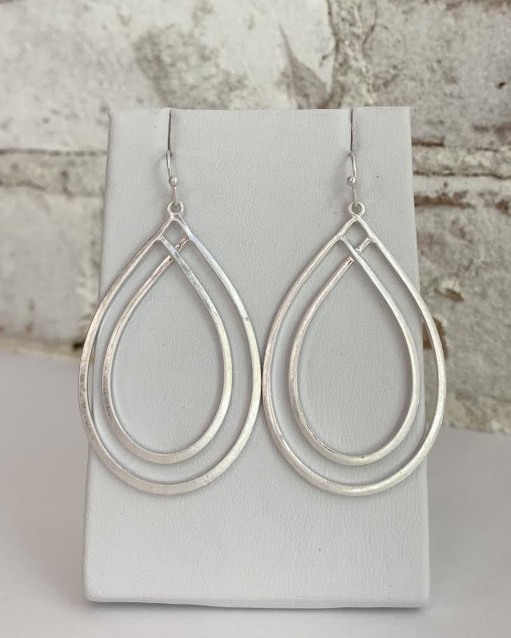 Double Open Teardrop Earrings