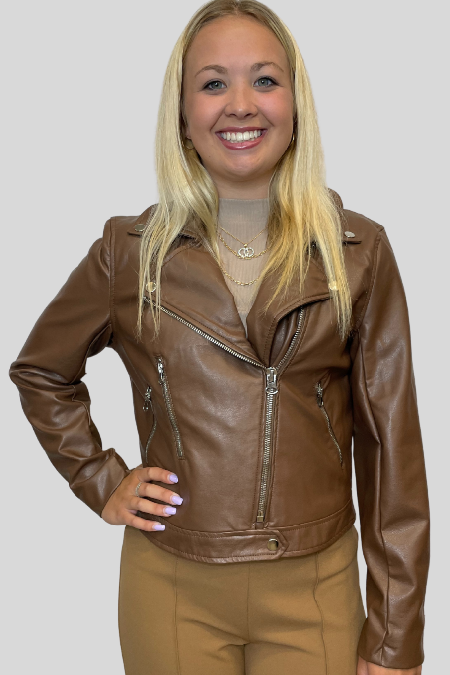 Vegan Leather Moto Jacket