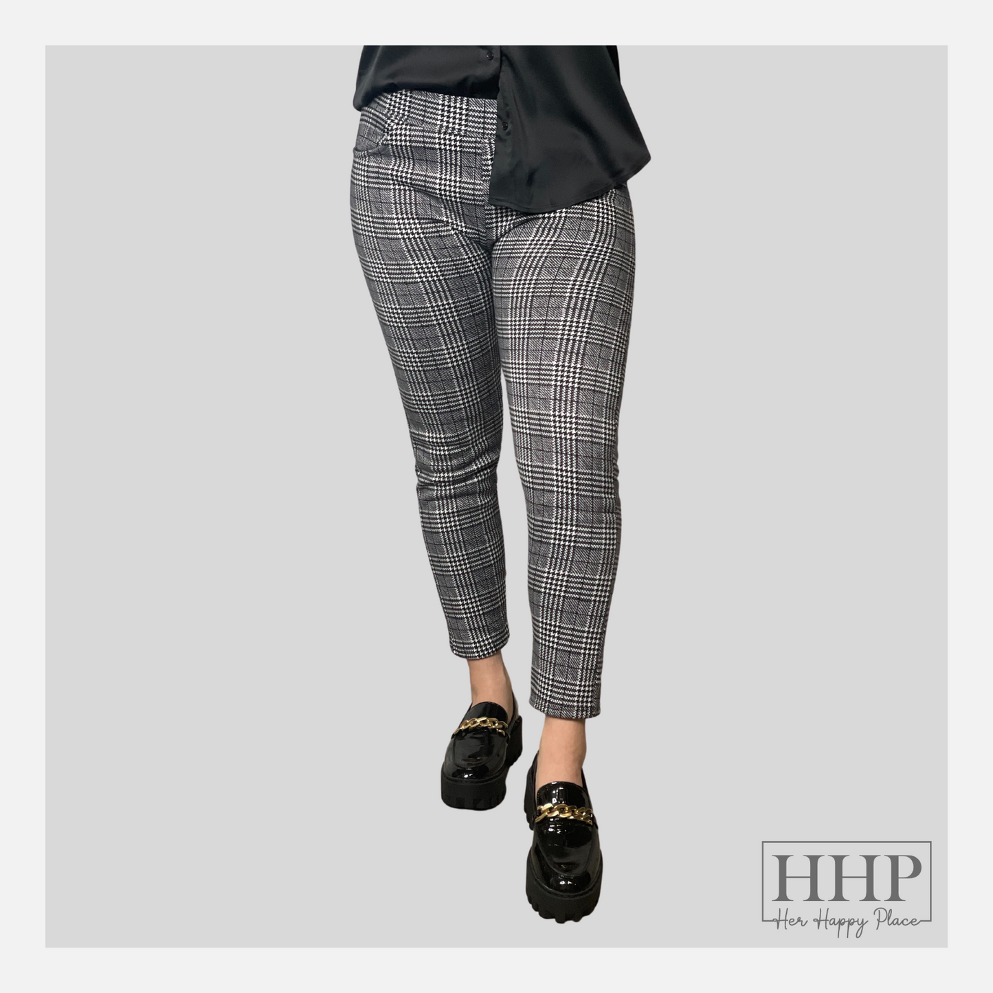 Plaid Fleece Lined Legging