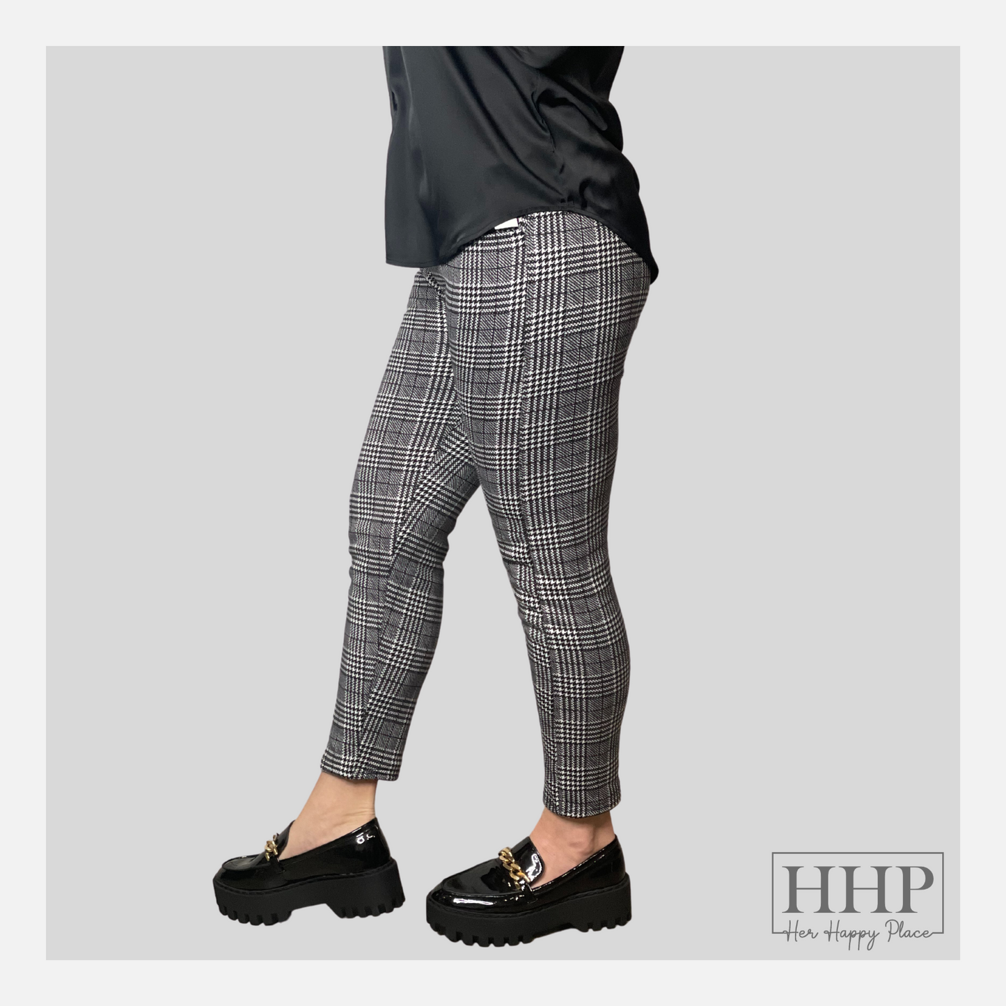 Plaid Fleece Lined Legging