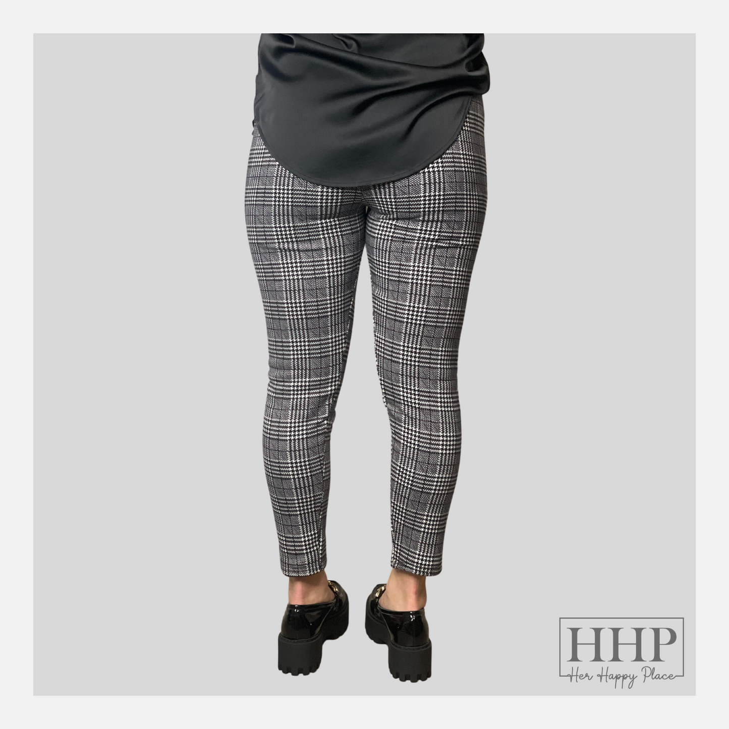 Plaid Fleece Lined Legging