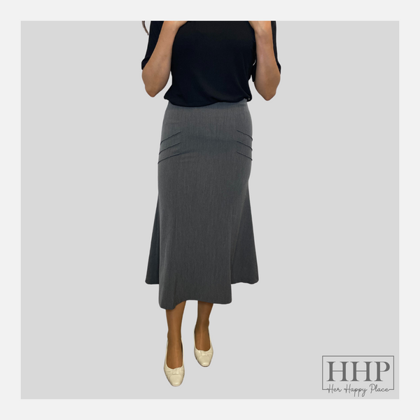 Trumpet Style Midi Skirt
