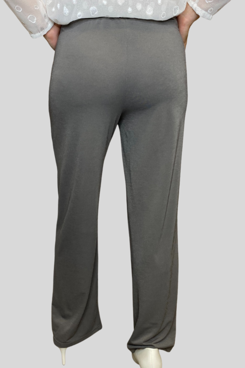 Elastic Back Wide Leg Trouser