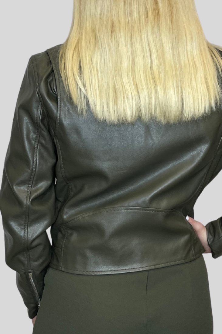 Vegan Leather Moto Jacket