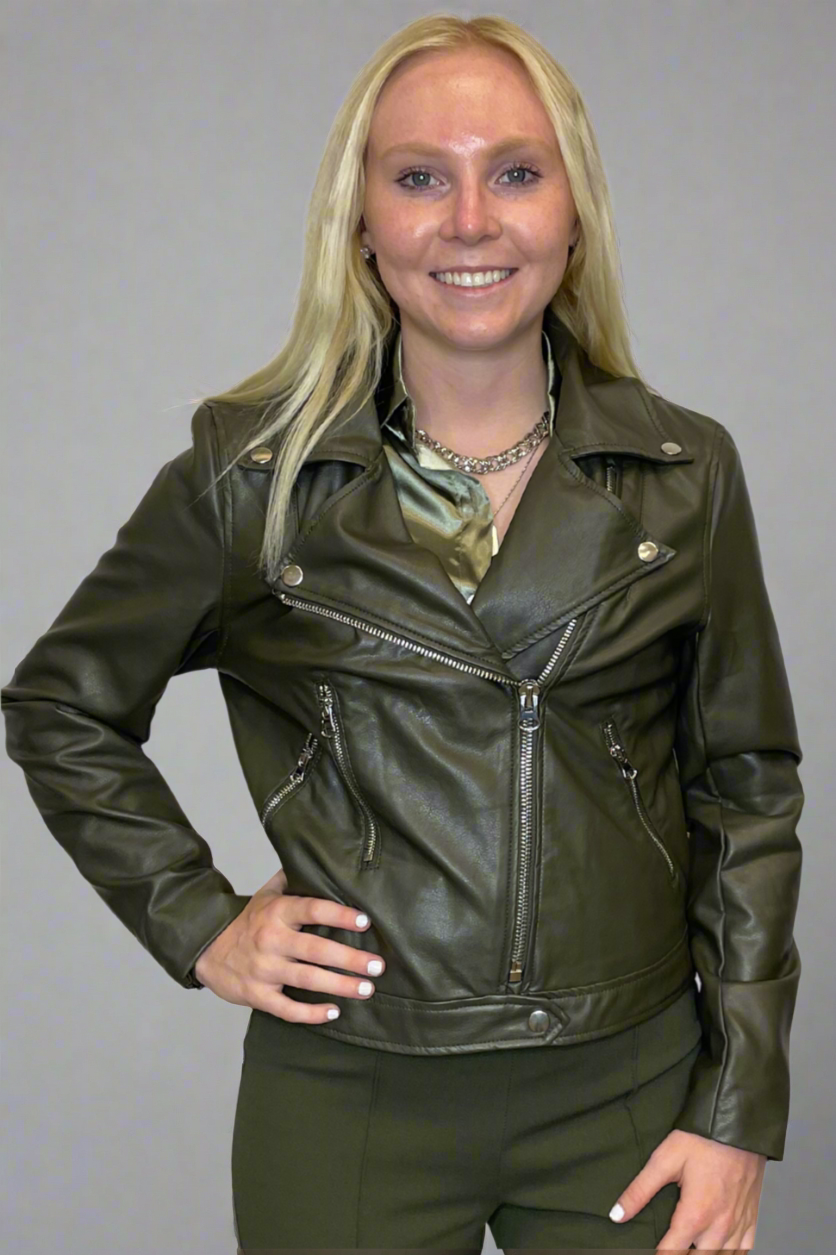 Vegan Leather Moto Jacket