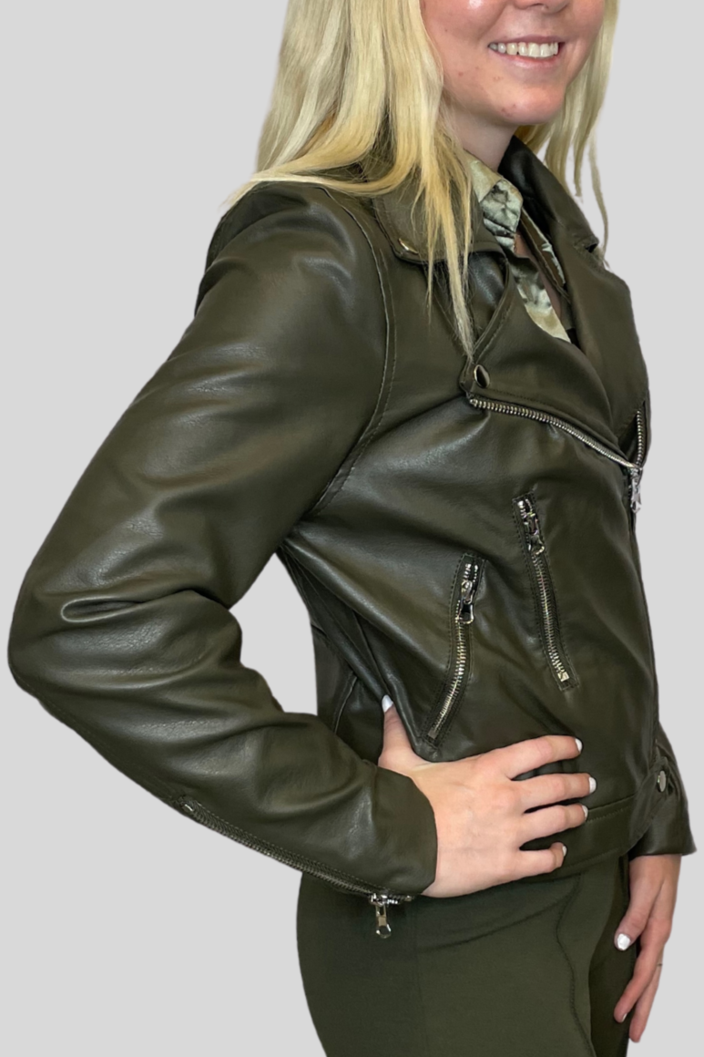 Vegan Leather Moto Jacket