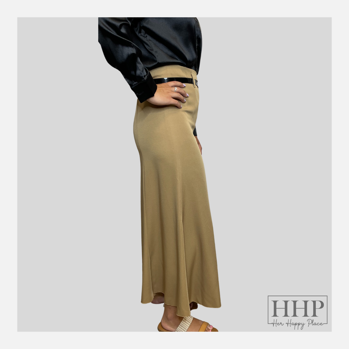 Taupe Midi Skirt