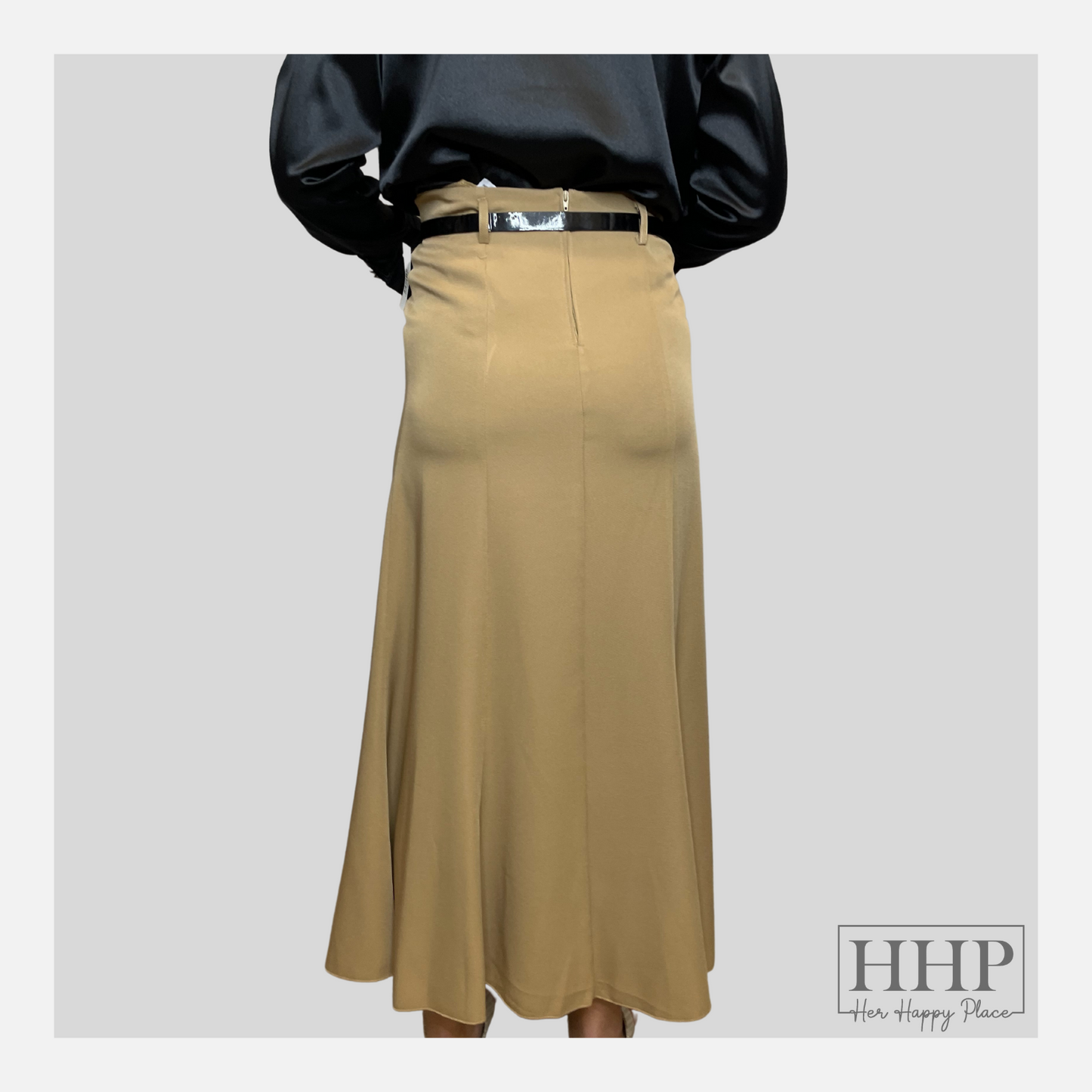 Taupe Midi Skirt