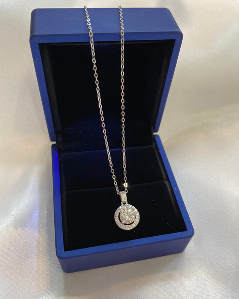 1 ct. Halo Set Pennant