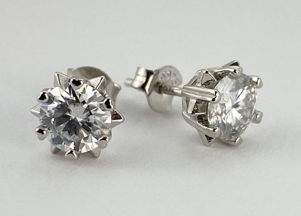 Snowflake Moisanite Stud Earring