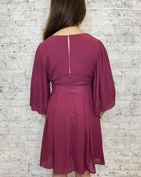 Front Twist Pleated Dress