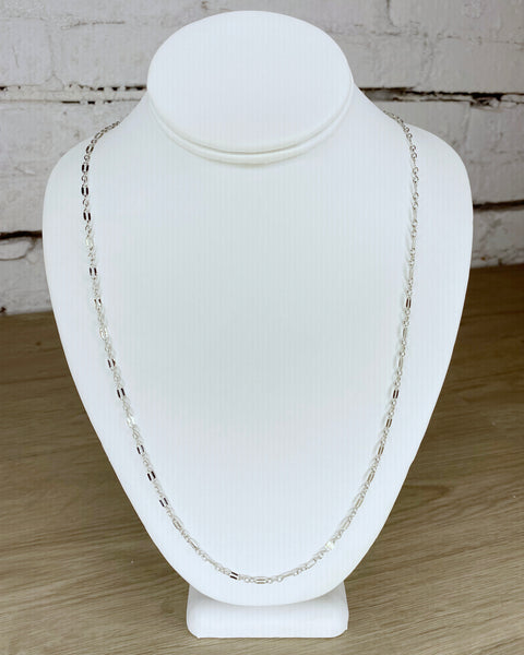 Oval Chain Necklace - Silver