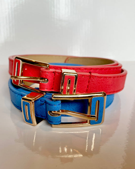 Skinny Gold Buckle Belt