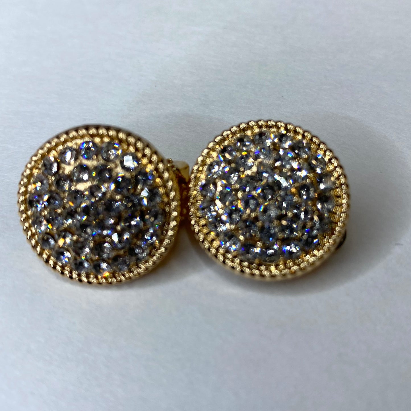 Crystal Paved Clip Earrings